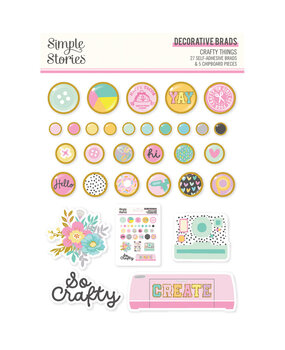 Simple Stories Crafty Things Decorative Brads (22528) Simple Stories Crafty Things Decorative Brads (22528)