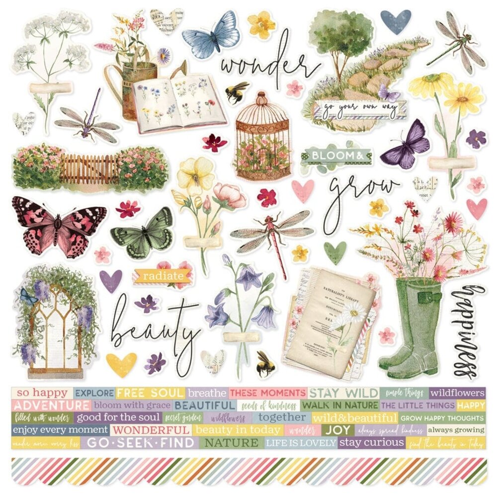 Simple Stories Simple Vintage Meadow Flowers 12x12 Inch Collection Kit (22600)