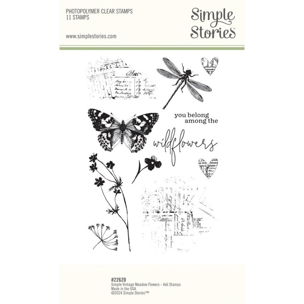 Simple Stories Simple Vintage Meadow Flowers Stamps (22620)