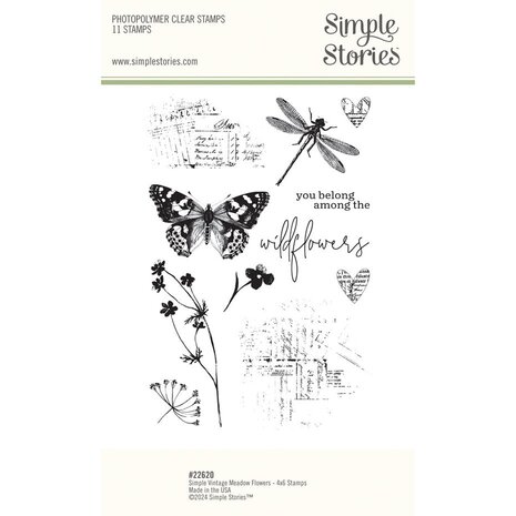 Simple Stories Simple Vintage Meadow Flowers Stamps (22620)