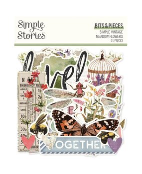 Simple Stories Simple Vintage Meadow Flowers Bits & Pieces (22622) Simple Stories Simple Vintage Meadow Flowers Bits & Pieces (22622)