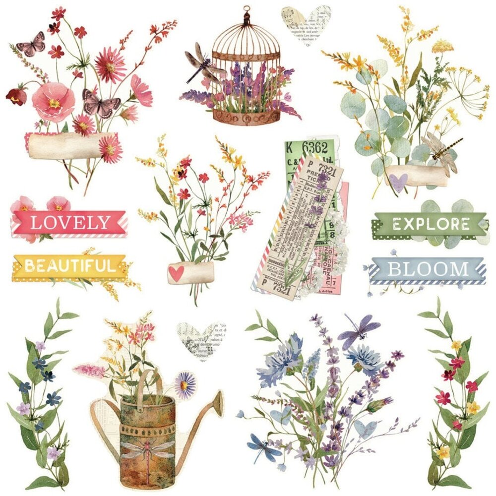 Simple Stories Simple Vintage Meadow Flowers Chipboard Clusters (22628) Simple Stories Simple Vintage Meadow Flowers Chipboard Clusters (22628)