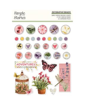 Simple Stories Simple Vintage Meadow Flowers Decorative Brads (22631) Simple Stories Simple Vintage Meadow Flowers Decorative Brads (22631)
