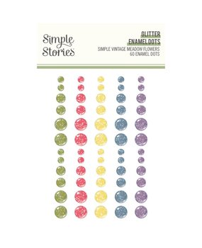 Simple Stories Simple Vintage Meadow Flowers Glitter Enamel Dots (22632) Simple Stories Simple Vintage Meadow Flowers Glitter Enamel Dots (22632)