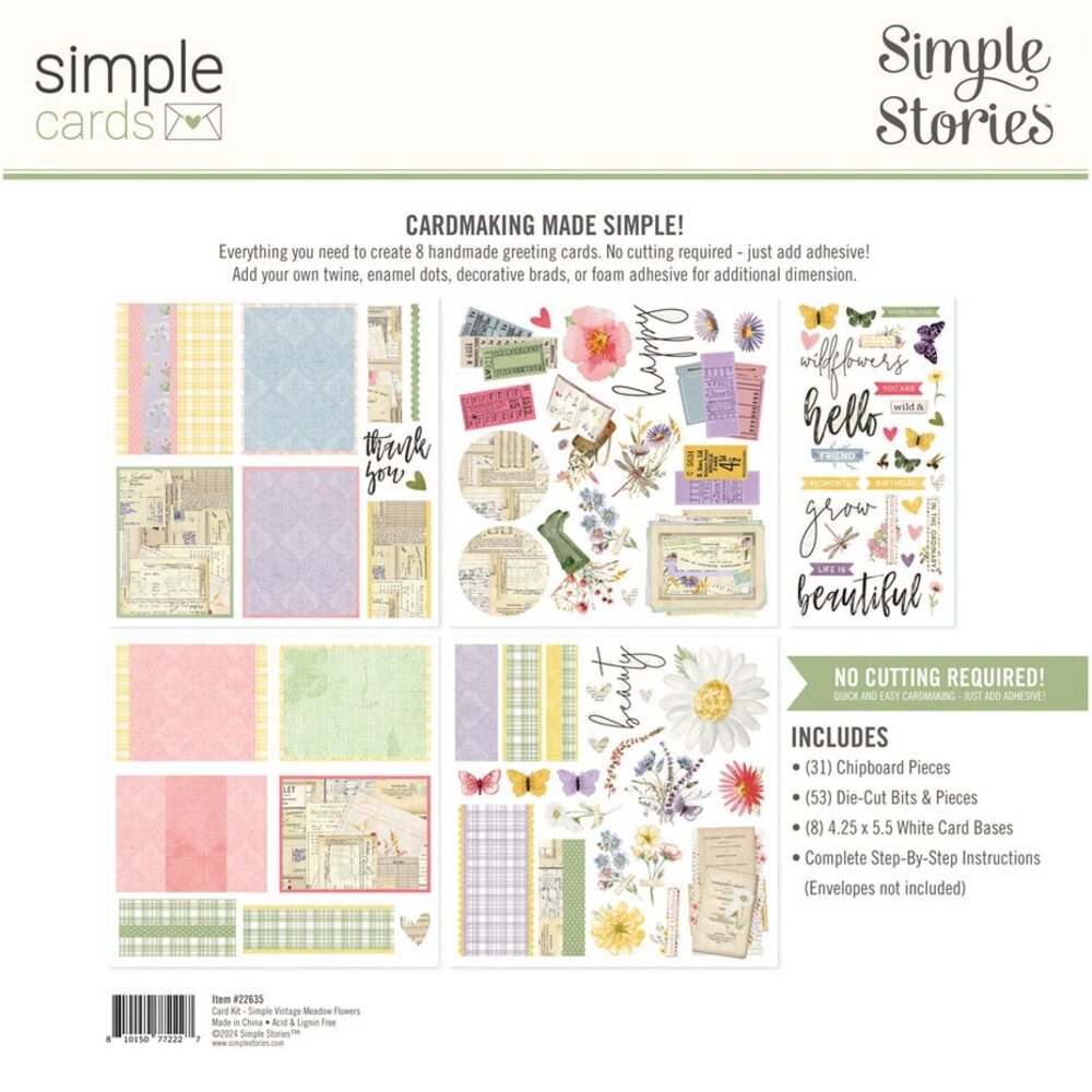 Simple Stories Simple Vintage Meadow Flowers Simple Cards Kit (22635)