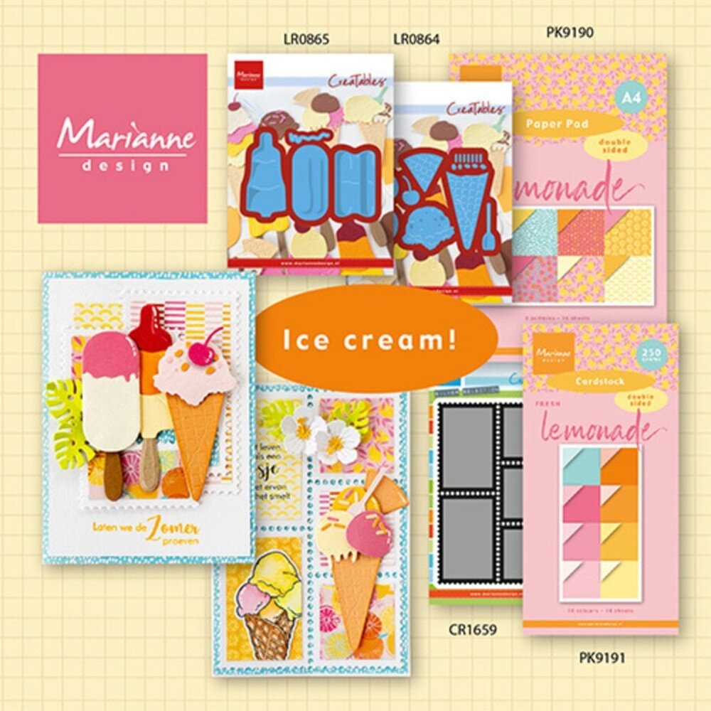 Marianne Design Fresh Lemonade 15x30cm Cardstock (PK9191) Marianne Design Fresh Lemonade 15x30cm Cardstock (PK9191)