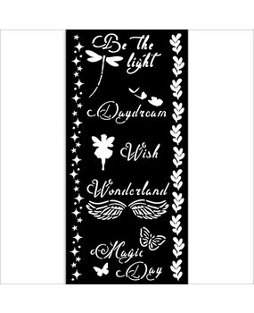 Stamperia Wonderland Thick Stencil 12x25cm Magic Day (KSTDL96)* Stamperia Wonderland Thick Stencil 12x25cm Magic Day (KSTDL96)*