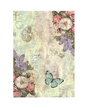 Stamperia Wonderland A4 Rice Paper Flowers and Butterflies (DFSA4931)*