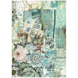 Stamperia Wonderland A4 Rice Paper Floral Corner (DFSA4932)