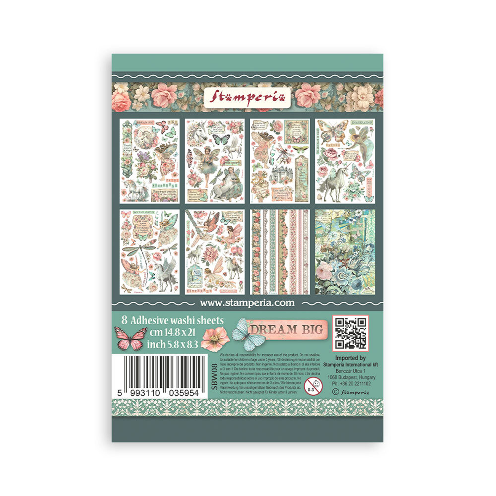 Stamperia Wonderland A5 Washi Pad (SBW08)