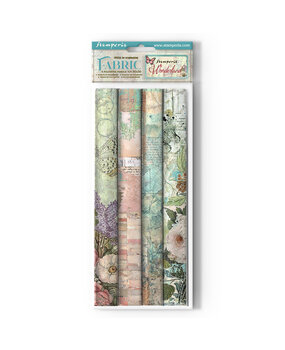 Stamperia Wonderland 12x12 Inch Fabric Sheets (SBPLT31) Stamperia Wonderland 12x12 Inch Fabric Sheets (SBPLT31)