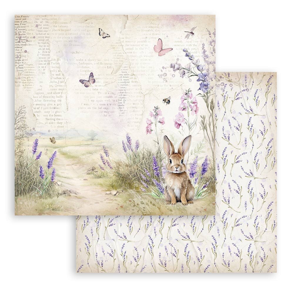 Stamperia Lavender 8x8 Inch Paper Pack (SBBS108)