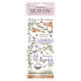 Stamperia Lavender Rub-On 4x8,5 Inch Ivy and Butterfly (DFLRB96)