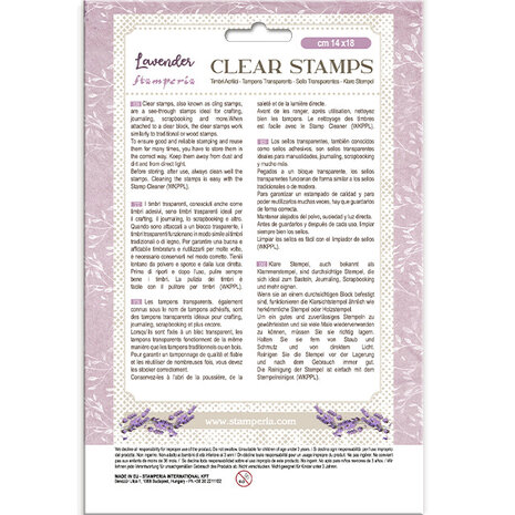 Stamperia Lavender Clear Stamps (WTK195) Stamperia Lavender Clear Stamps (WTK195)