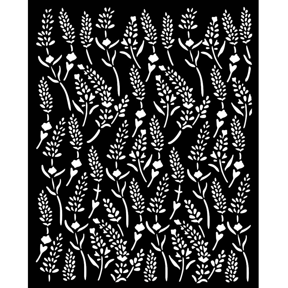 Stamperia Lavender Thick Stencil 20x25cm Pattern (KSTD168)