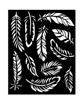 Stamperia Lavender Thick Stencil 20x25cm Feathers (KSTD169) Stamperia Lavender Thick Stencil 20x25cm Feathers (KSTD169)