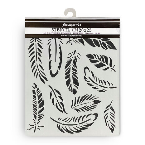 Stamperia Lavender Thick Stencil 20x25cm Feathers (KSTD169) Stamperia Lavender Thick Stencil 20x25cm Feathers (KSTD169)