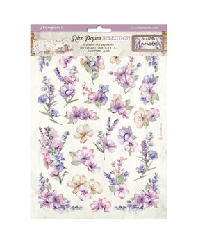 Stamperia Lavender Rice Paper Selection A4 (DFSA4XLV)