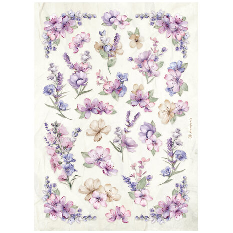 Stamperia Lavender Rice Paper Selection A4 (DFSA4XLV)