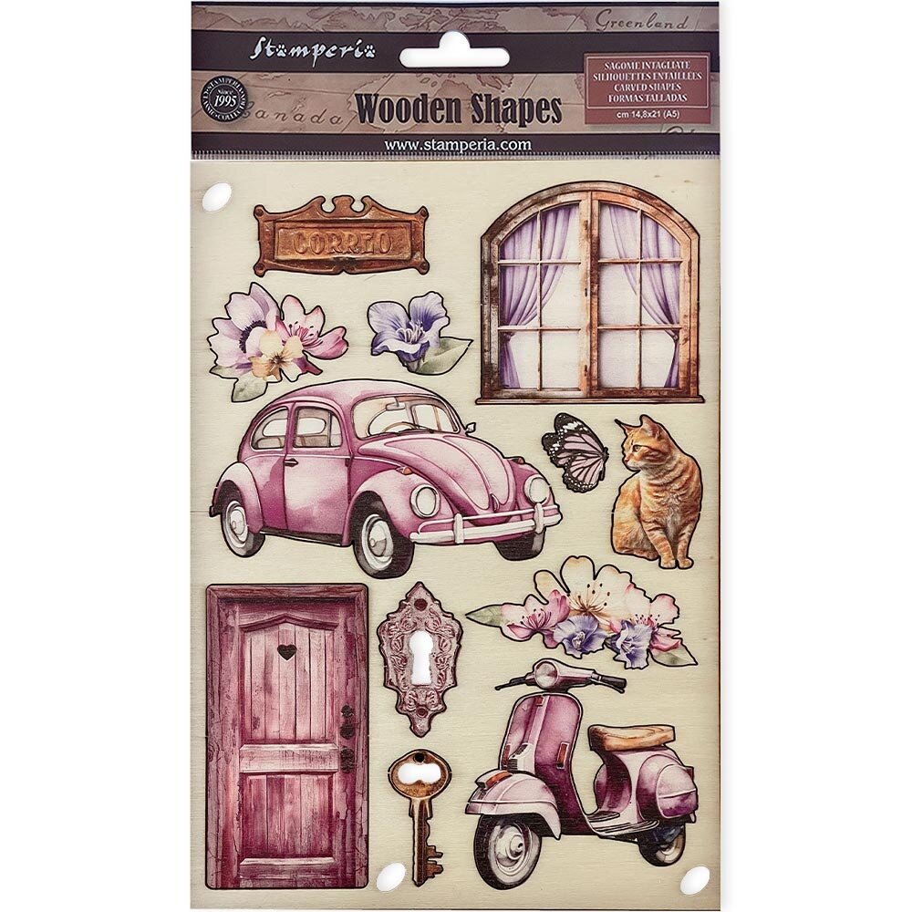 Stamperia Lavender Wooden Shapes A5 (KLSP162) Stamperia Lavender Wooden Shapes A5 (KLSP162)