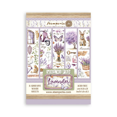 Stamperia Lavender A5 Washi Pad (SBW07) Stamperia Lavender A5 Washi Pad (SBW07)