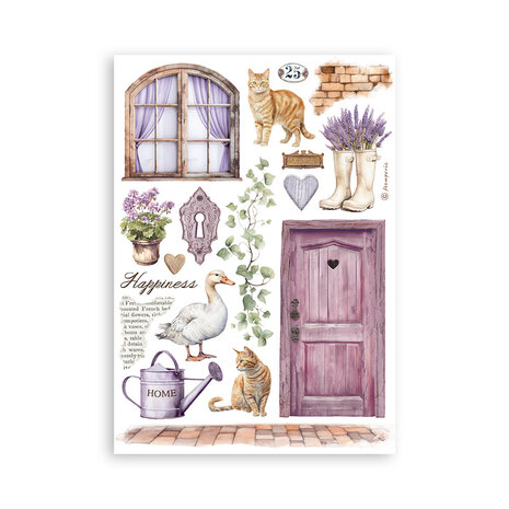 Stamperia Lavender A5 Washi Pad (SBW07) Stamperia Lavender A5 Washi Pad (SBW07)