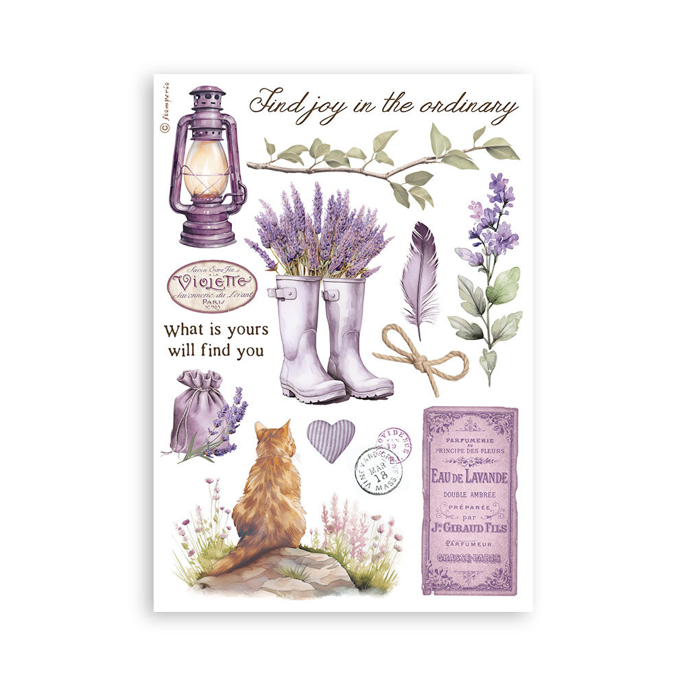 Stamperia Lavender A5 Washi Pad (SBW07) Stamperia Lavender A5 Washi Pad (SBW07)