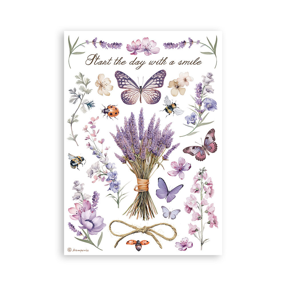 Stamperia Lavender A5 Washi Pad (SBW07) Stamperia Lavender A5 Washi Pad (SBW07)