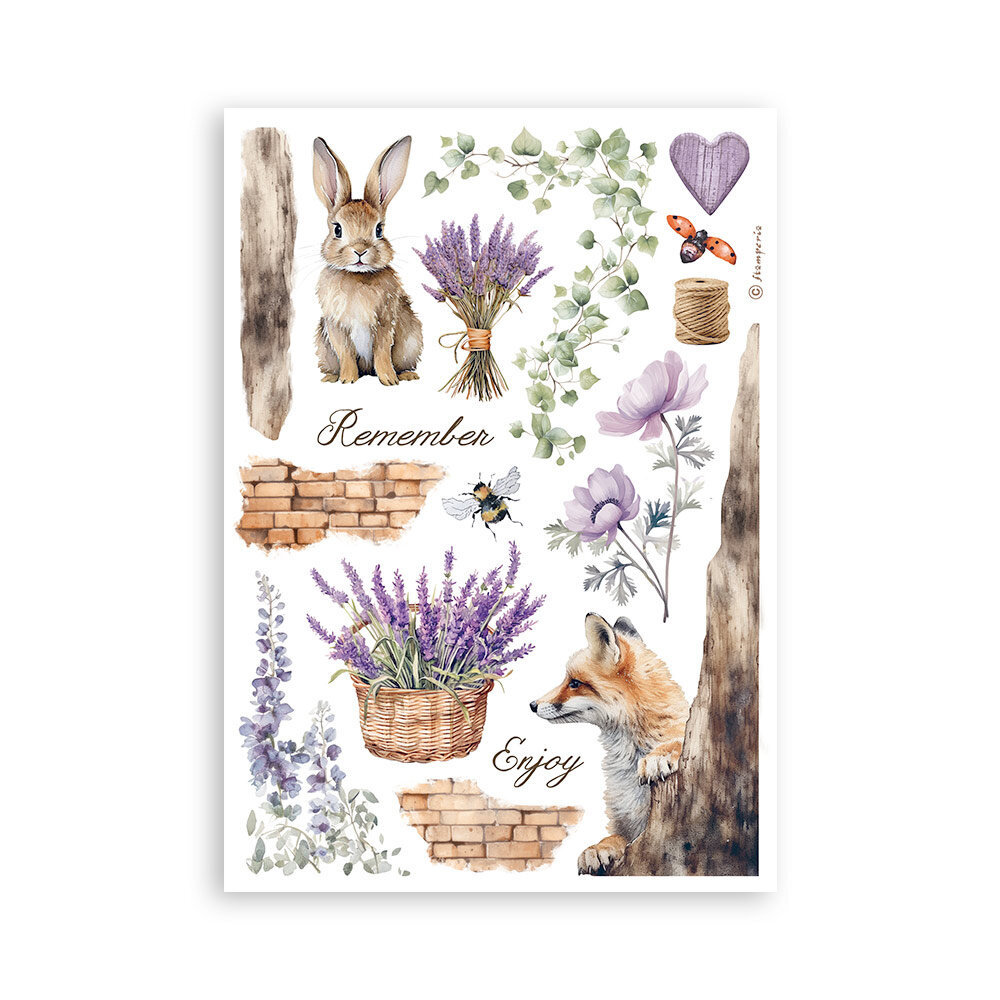 Stamperia Lavender A5 Washi Pad (SBW07) Stamperia Lavender A5 Washi Pad (SBW07)