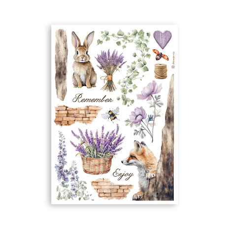 Stamperia Lavender A5 Washi Pad (SBW07) Stamperia Lavender A5 Washi Pad (SBW07)