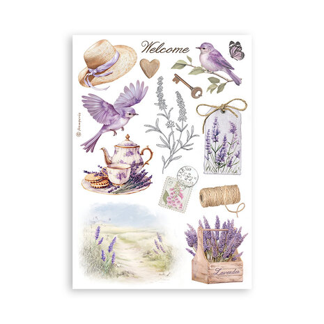 Stamperia Lavender A5 Washi Pad (SBW07) Stamperia Lavender A5 Washi Pad (SBW07)