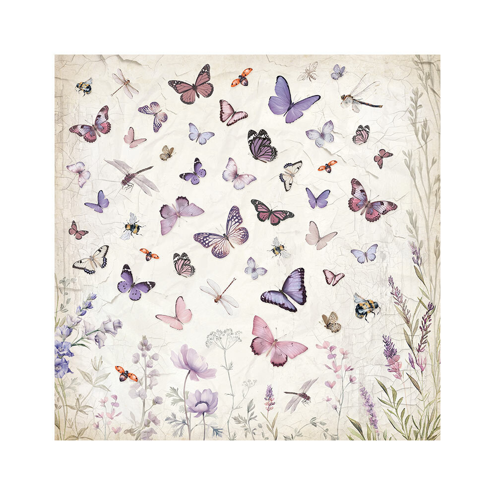 Stamperia Lavender 12x12 Inch Fabric Sheets (SBPLT30) Stamperia Lavender 12x12 Inch Fabric Sheets (SBPLT30)