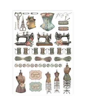 Stamperia Best Sellers Collection A4 Rice Paper Sewing Accessories (DFSA4908)