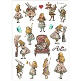 Stamperia Best Sellers Collection A4 Rice Paper Alice Elements (DFSA4904)