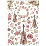 Stamperia Best Sellers Collection A4 Rice Paper Violins and Roses (DFSA4900)*
