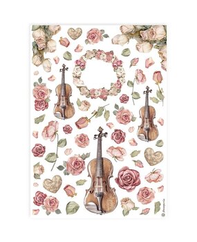 Stamperia Best Sellers Collection A4 Rice Paper Violins and Roses (DFSA4900)* Stamperia Best Sellers Collection A4 Rice Paper Violins and Roses (DFSA4900)*