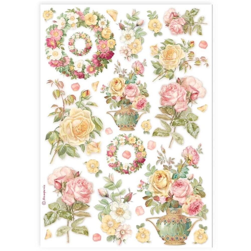 Stamperia Best Sellers Collection A4 Rice Paper Garlands and Roses (DFSA4899) Stamperia Best Sellers Collection A4 Rice Paper Garlands and Roses (DFSA4899)