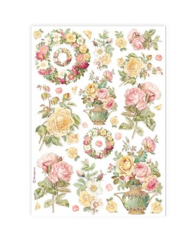 Stamperia Best Sellers Collection A4 Rice Paper Garlands and Roses (DFSA4899) Stamperia Best Sellers Collection A4 Rice Paper Garlands and Roses (DFSA4899)