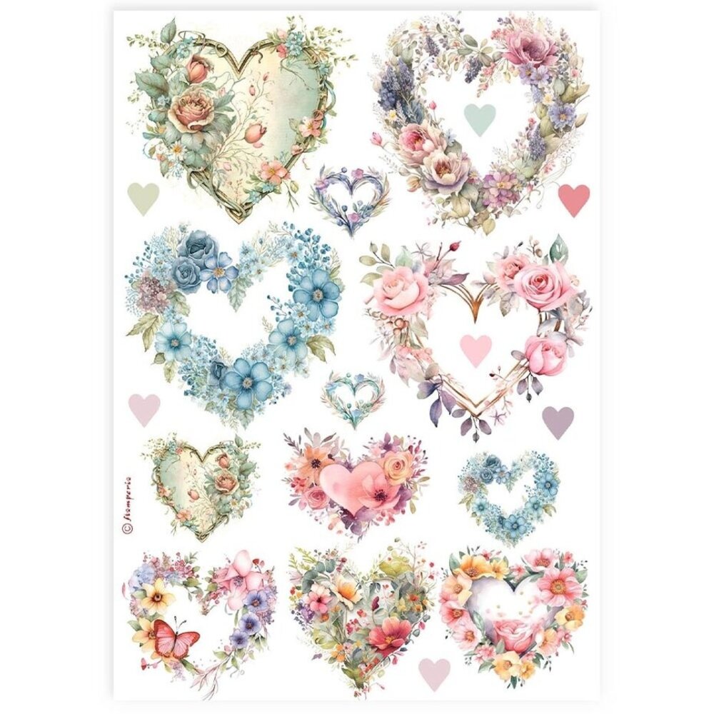 Stamperia Best Sellers Collection A4 Rice Paper Hearts (DFSA4896) Stamperia Best Sellers Collection A4 Rice Paper Hearts (DFSA4896)
