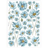 Stamperia Best Sellers Collection A4 Rice Paper Blue Flowers (DFSA4893)