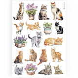 Stamperia Best Sellers Collection A4 Rice Paper Cats (DFSA4887)