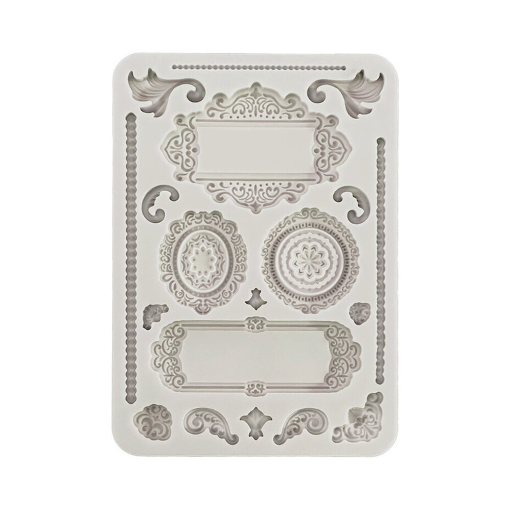 Stamperia Best Sellers Collection Silicon Mould A5 Frames and Plates (KACMA513)