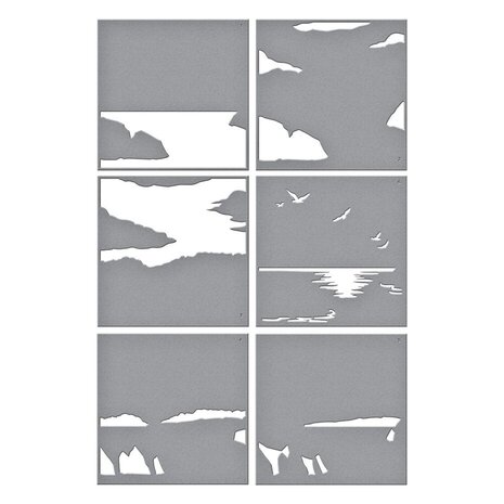 Spellbinders Fair Winds Uncharted Waters Stencils (STN-088) Spellbinders Fair Winds Uncharted Waters Stencils (STN-088)