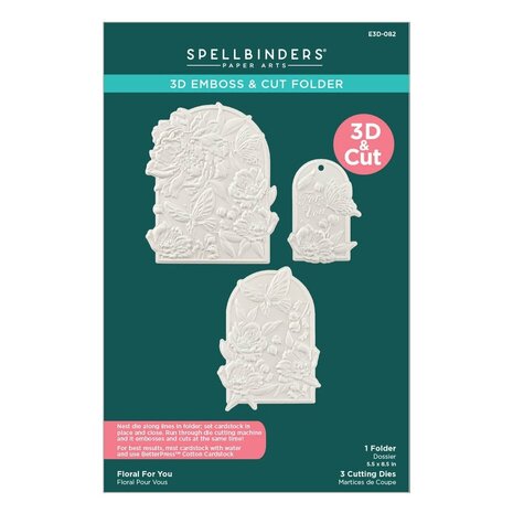 Spellbinders Sealed 3D Botanical Floral For You 3D Emboss & Cut Folder (E3D-082) Spellbinders Sealed 3D Botanical Floral For You 3D Emboss & Cut Folder (E3D-082)