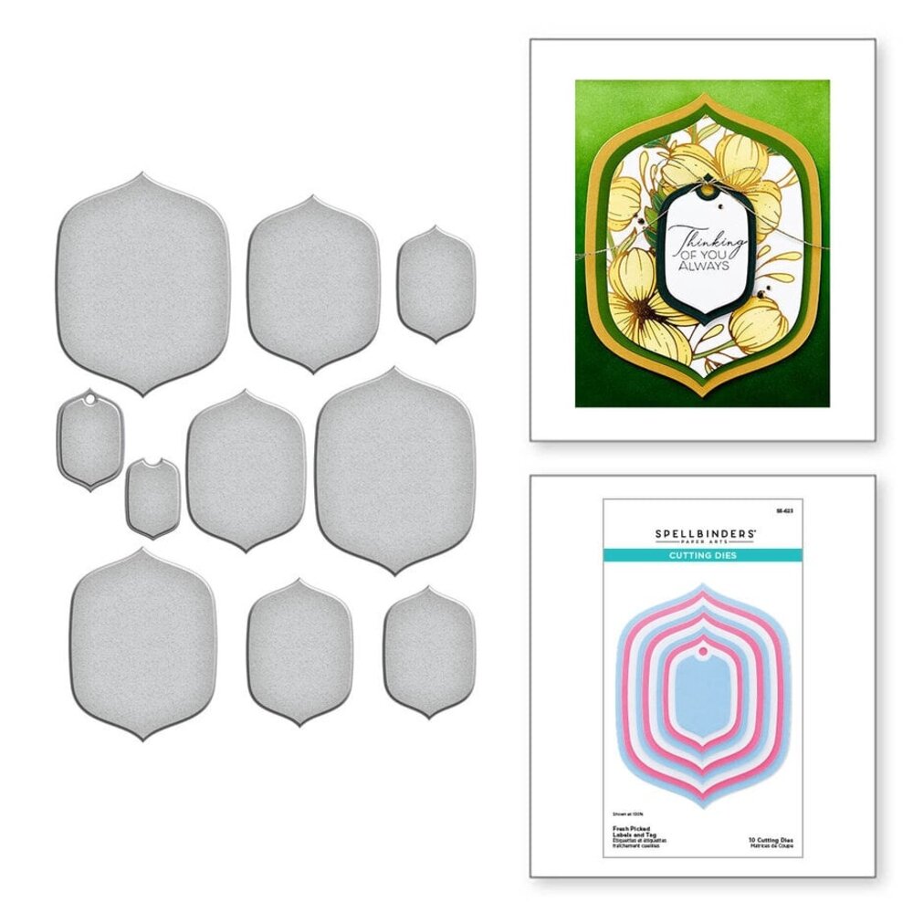 Spellbinders Sealed 3D Botanical Fresh Picked Labels and Tag Dies (S5-623) Spellbinders Sealed 3D Botanical Fresh Picked Labels and Tag Dies (S5-623)