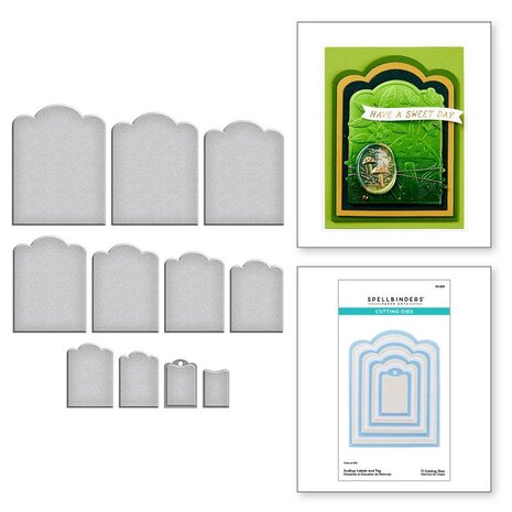 Spellbinders Sealed 3D Botanical Scallop Labels and Tag Dies (S5-625)