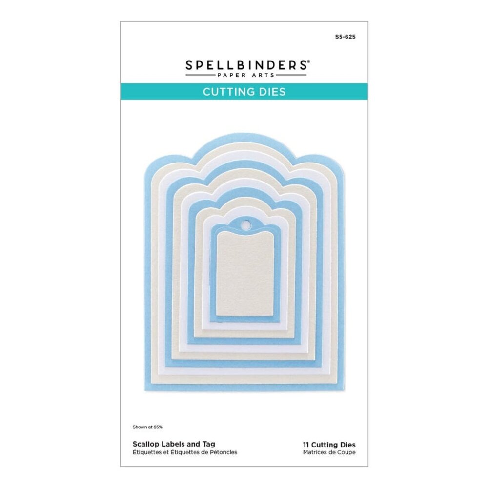 Spellbinders Sealed 3D Botanical Scallop Labels and Tag Dies (S5-625)