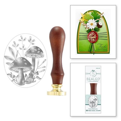 Spellbinders Sealed 3D Botanical Forest Mushrooms 3D Wax Seal Stamp (WS3D-001) Spellbinders Sealed 3D Botanical Forest Mushrooms 3D Wax Seal Stamp (WS3D-001)