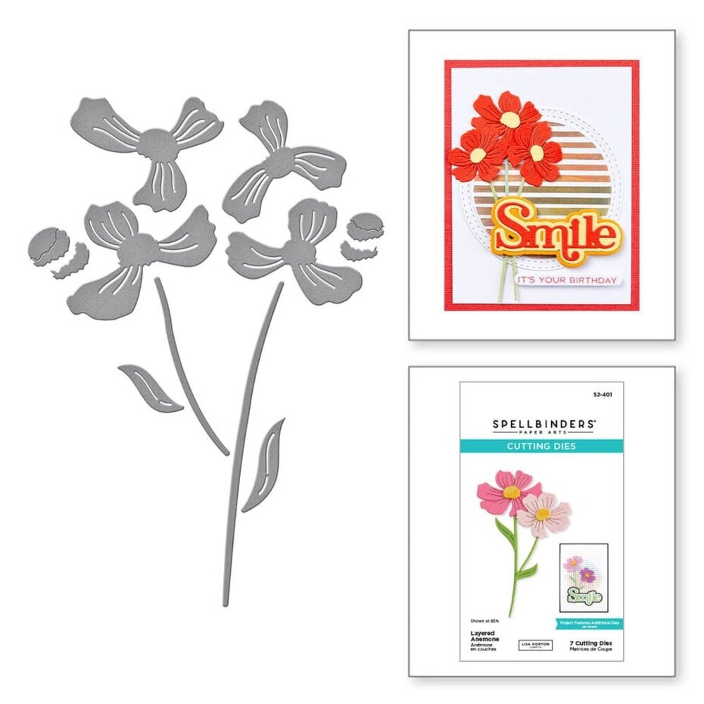 Spellbinders Spotlight Frames & Florals Layered Anemone Dies (S2-401) Spellbinders Spotlight Frames & Florals Layered Anemone Dies (S2-401)