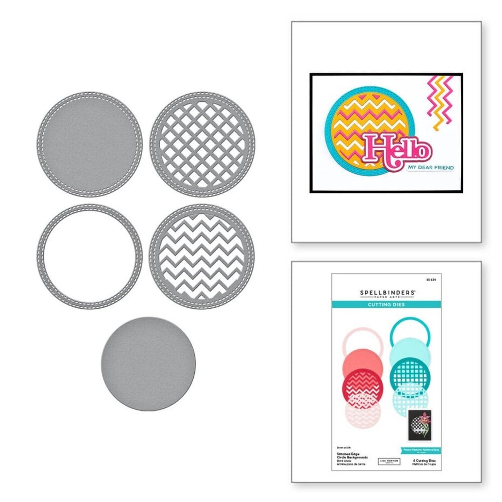 Spellbinders Spotlight Frames & Florals Stitched Edge Circle Backgrounds Dies (S5-634) Spellbinders Spotlight Frames & Florals Stitched Edge Circle Backgrounds Dies (S5-634)